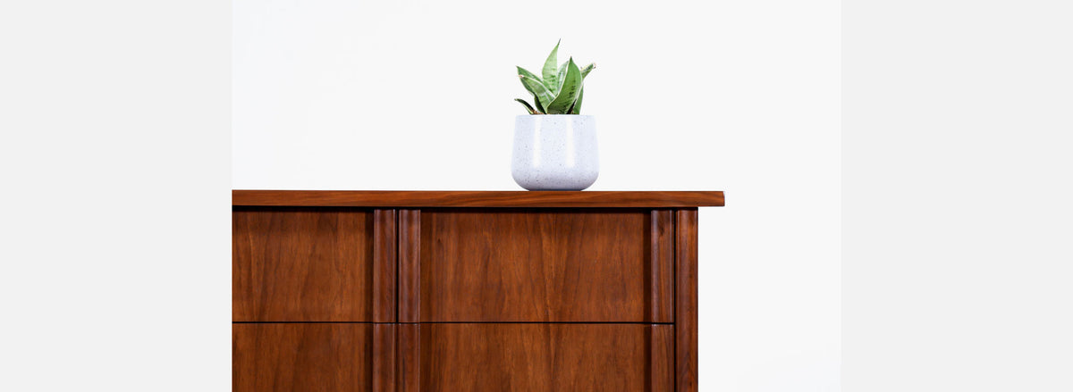 American of Martinsville Sculpted Walnut Highboy