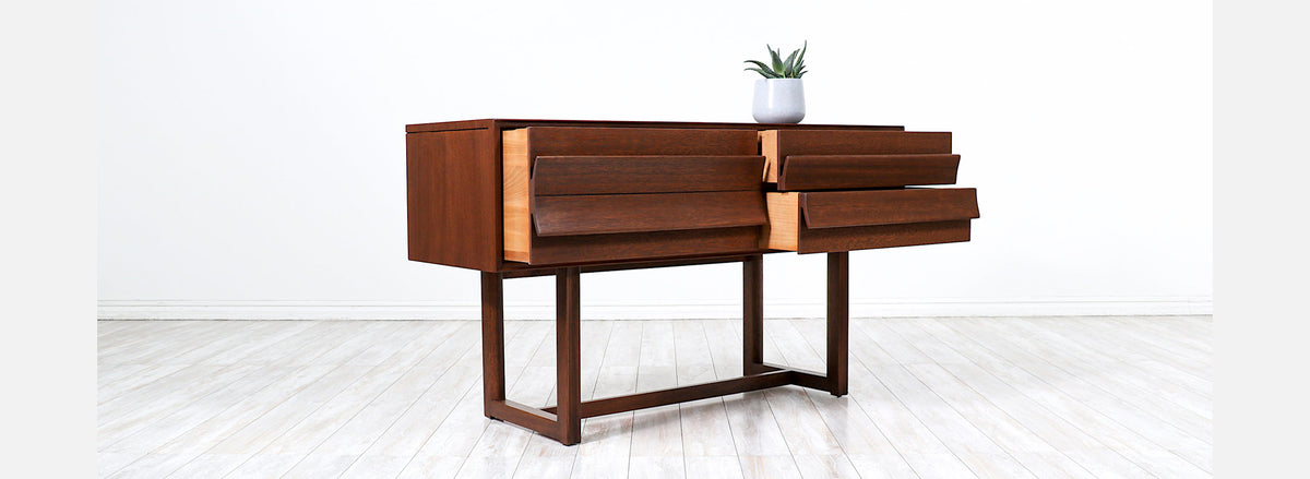 Paul Laszlo Sculpted Console Table for Brown Saltman