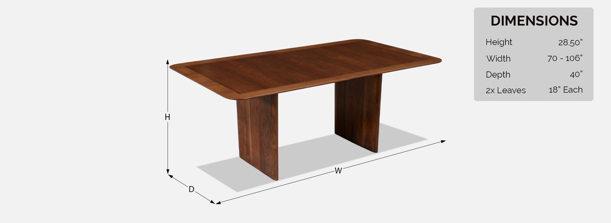 T.H. Robsjohn-Gibbings Model-4800 Expanding Dining Table for Widdicomb