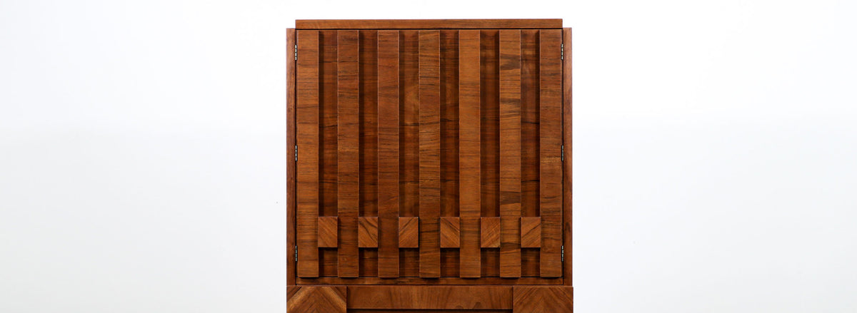Mid-Century Modern "Stacatto" Geometric Highboy by Lane Furniture Co.
