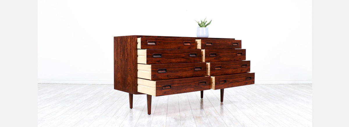 Danish Modern Rosewood Dresser by Carlo Jensen for Hundevad & Co. 