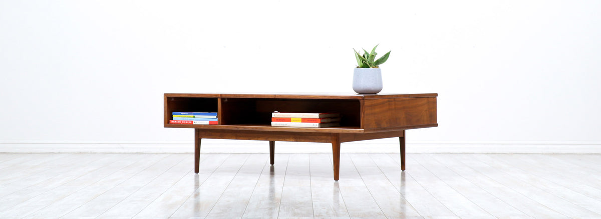 Kipp Stewart & Stewart MacDougall "Declaration" Walnut Coffee Table for Drexel