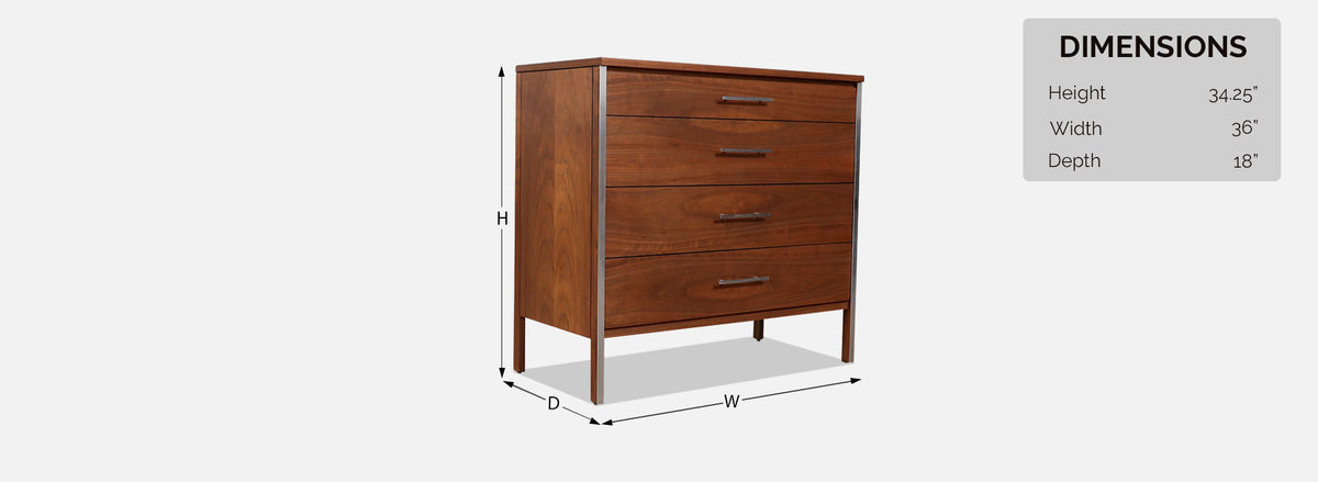 Paul McCobb "Linear Group" 4-Drawer Dresser for Calvin Furniture