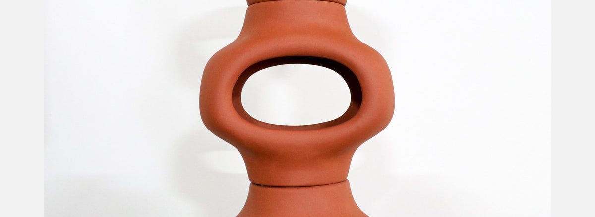 Malcolm Leland Terracotta Ceramic Floor Lantern for Architectural Pottery