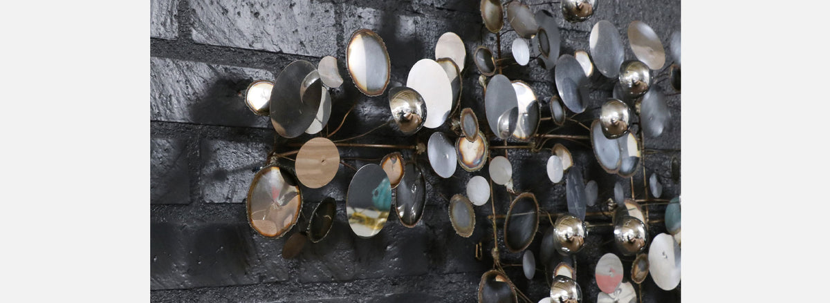 Large Californian Modern "Raindrop" Chrome Sculpture by Curtis Jere