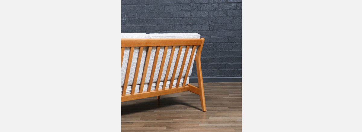 Folke Ohlsson Model “Tema 1” Beechwood Sofa for Dux