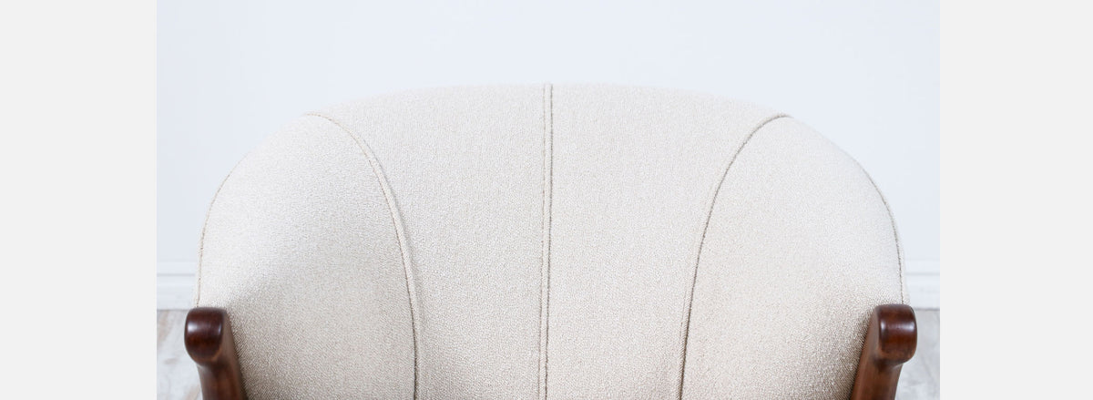 Mid-Century Modern Boucle Lounge Chair by Karpen Of California