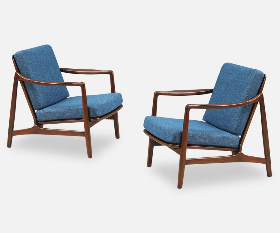 Tove & Edvard Kindt-Larsen Lounge Chairs for France & Daverkosen