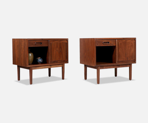 Jack Cartwright Walnut Night Stands for Founders Co. 