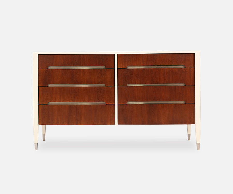 Two-Tone Lacquer & Walnut Dresser by Sligh Lowry