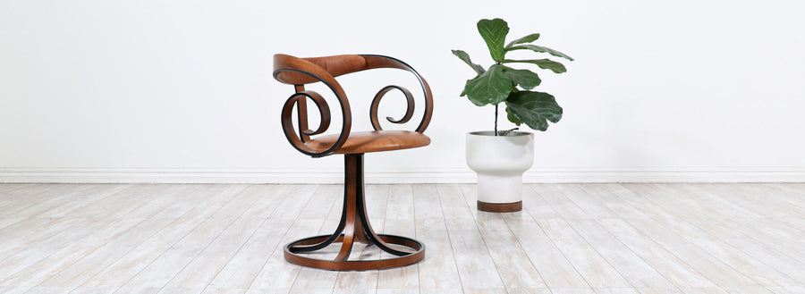 George Mulhauser "Scroll" Sculpted  Arm Chair for Plycraft