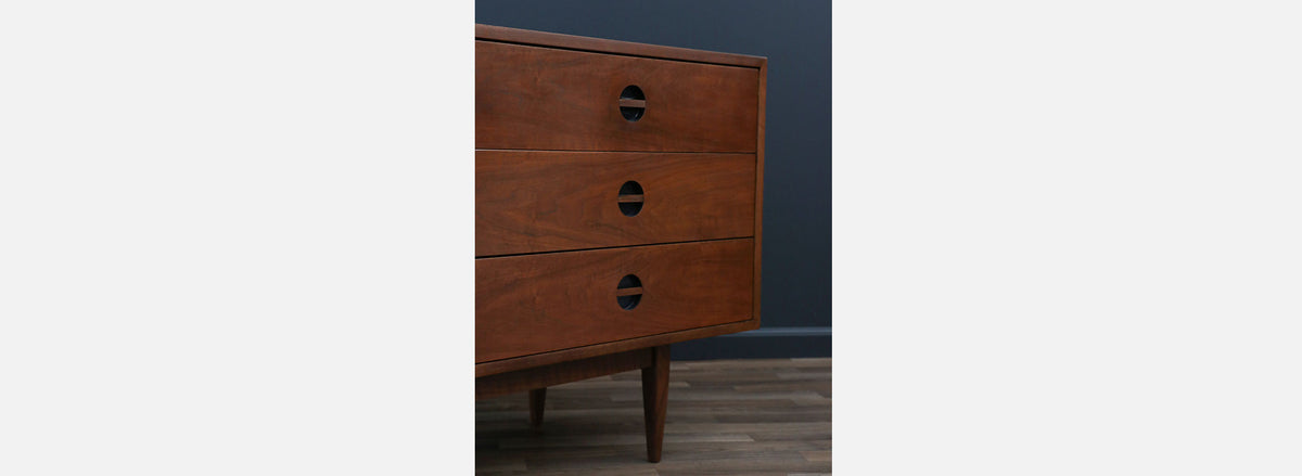 Mid-Century Modern Dresser w/ Lacquered Bowtie Drawers