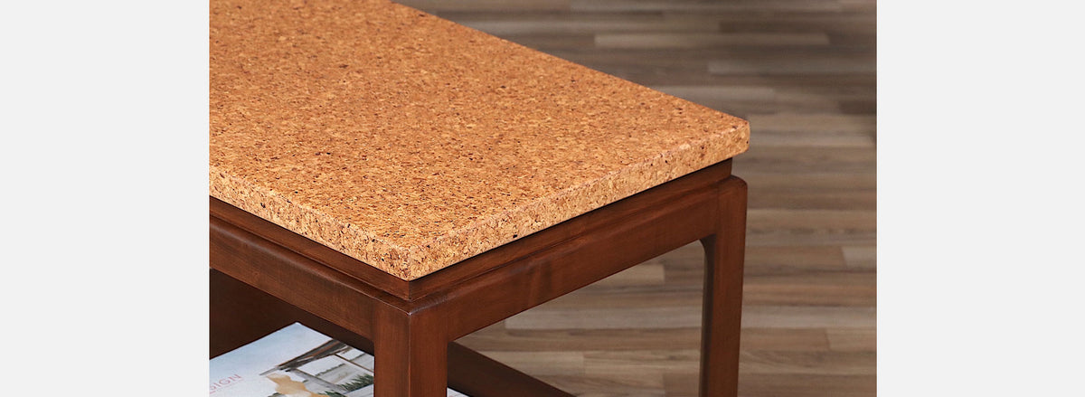 Paul Frankl Cork Top Two-Tier Side Table for Johnson Furniture 