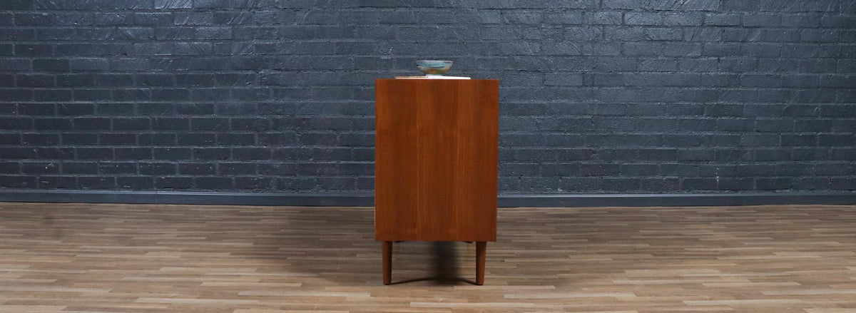 California Modern Walnut Tambour-Door Credenza by Barzilay