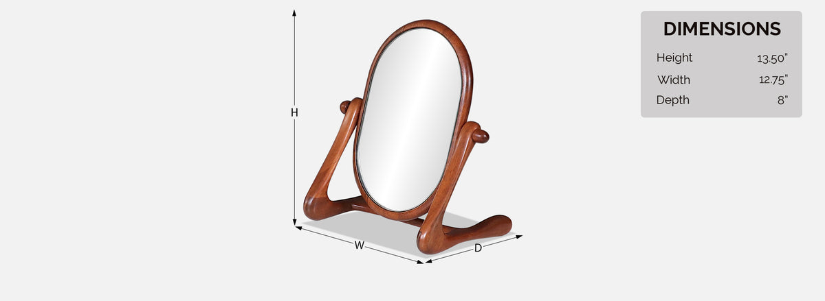 Mid-Century Modern Studio Crafted Table Mirror