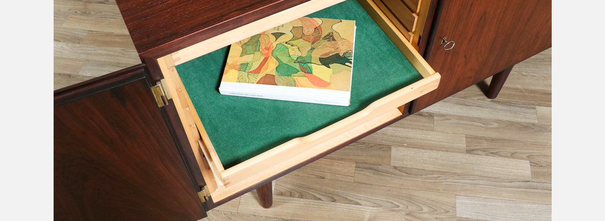 Carlo Jensen Brazilian Rosewood Cabinet for Hundevad & Co.