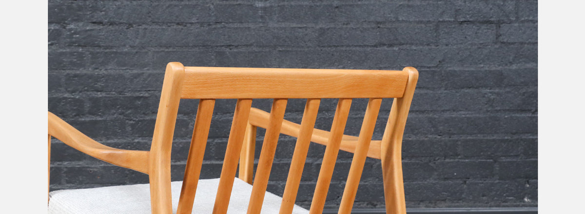 Folke Ohlsson Model "Tema 1" Beechwood Lounge Chairs for Dux