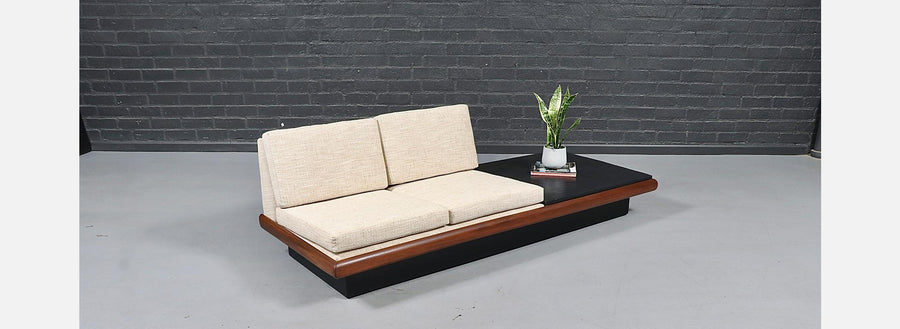 Adrian Pearsall Platform Sofa w/ Slate Stone Side Table for Craft Associates