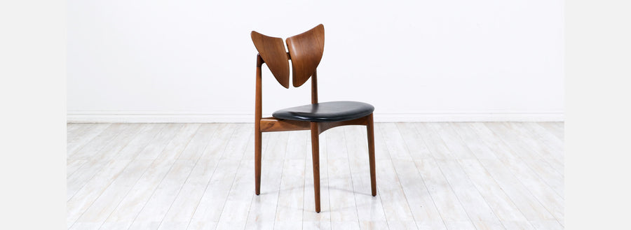Kurt Østervig "Butterfly" Walnut & Leather Chair for Brande Møbelindustri