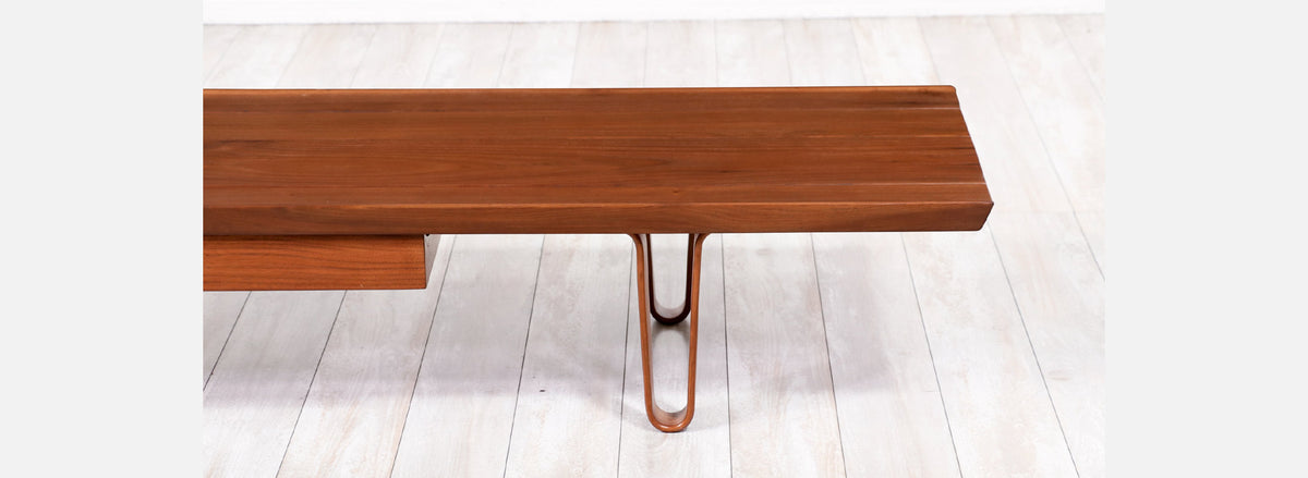 Edward J. Wormley "Long John" Walnut Coffee Table for Dunbar