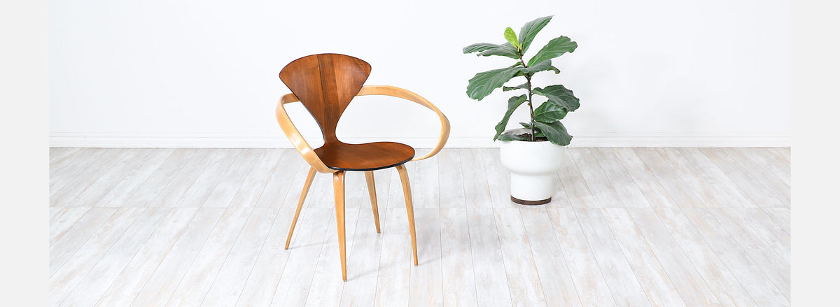 Mid-Century Modern Norman Cherner "Pretzel" Armchair for Plycraft