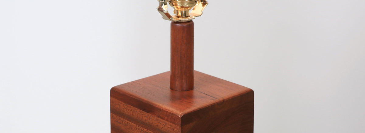 Gordon & Jane Martz Walnut Table Lamp for Marshall Studios