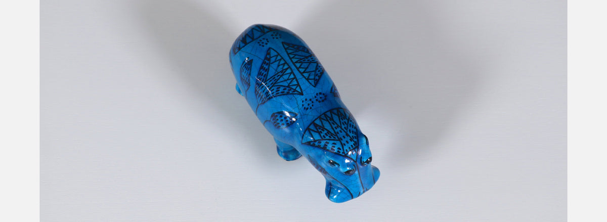 Vintage Metropolitan Museum Ceramic "William the Hippo" Sculpture