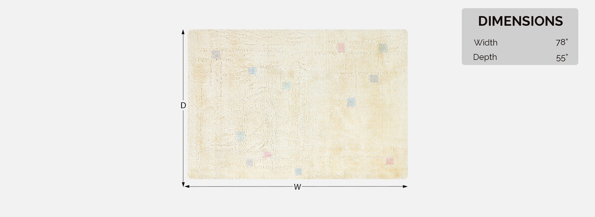 Danish Modern Hand-Knotted Tan Wool Rug by Rya