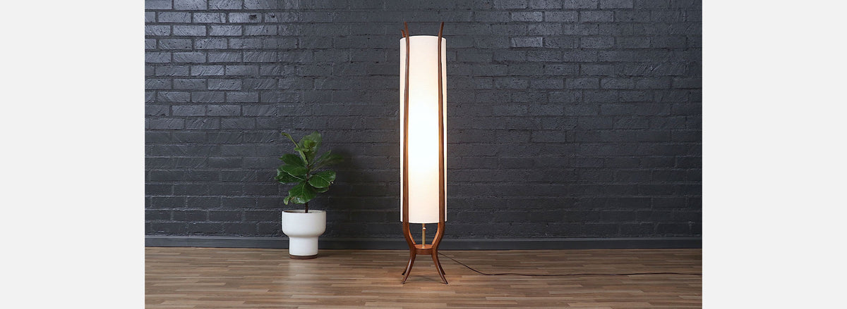 Sculptural Mid-Century Modern Floor Lamp by Roller Lamp Co.