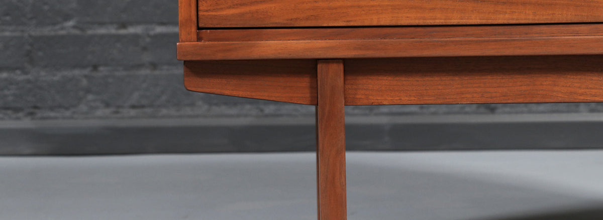 Yngve Ekström Walnut Drop-Leaf Writing Desk for Dux