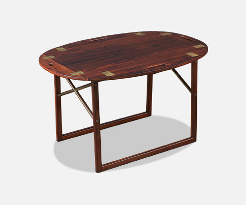 Svend Langkilde Rosewood & Brass Removable Tray Table