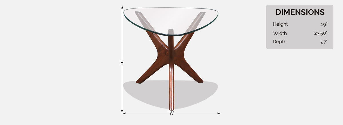 Adrian Pearsall "Jax" Sculpted Walnut Side Table