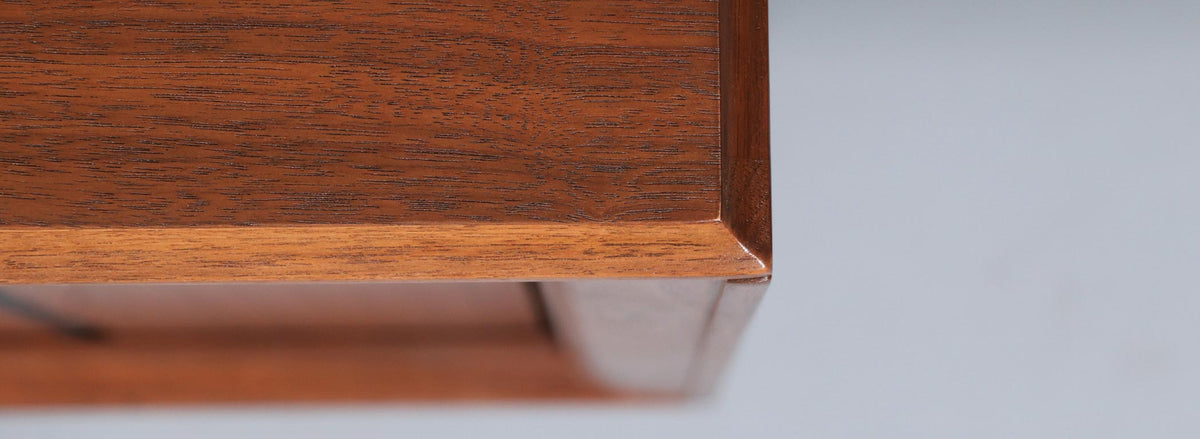 California Modernist Walnut Tambour-Door Credenza by Barzilay