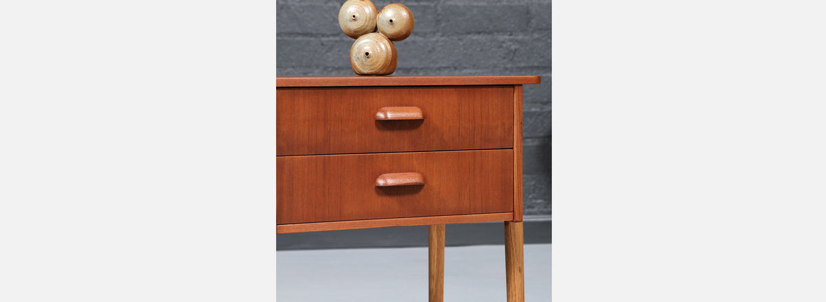 Sigfred Oman Teak & Oak Night Stands for Ølholm Møbelfabrik