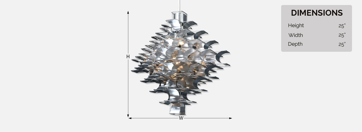 Vintage French Modern "Cassiope" Chandelier by Max Sauze