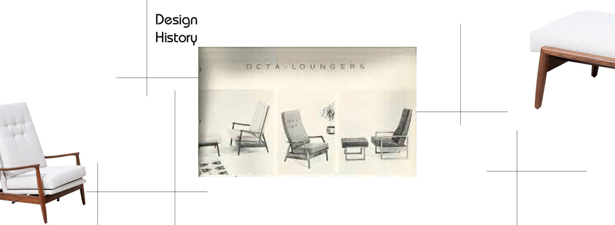 Mid-Century Modern Reclining Lounge Chair with Ottoman by Milo Baughman