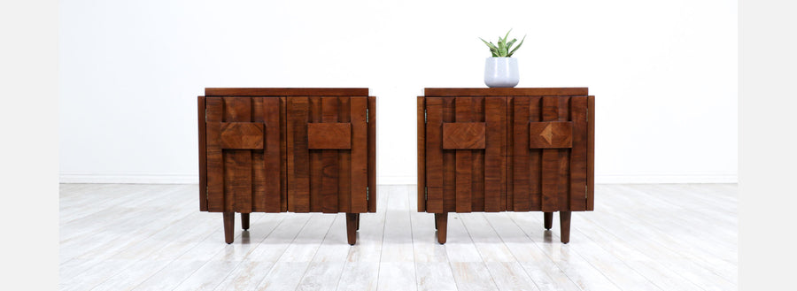 Mid-Century Modern "Stacatto" Night Stands by Lane Furniture 