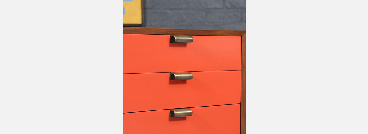 George Nelson Multi-Color Lacquered Highboy Dresser for Herman Miller