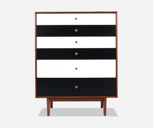 Milo Baughman Two-Tone Lacquered Highboy for Glenn of California 