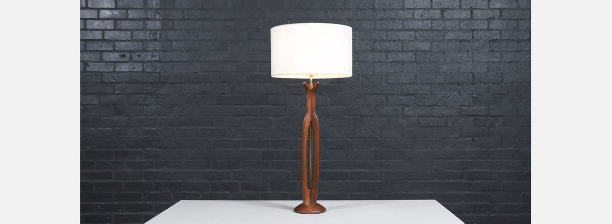 Mid-Century California Modern Sculpted Table Lamp by Modeline