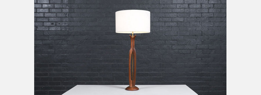 Mid-Century California Modern Sculpted Table Lamp by Modeline