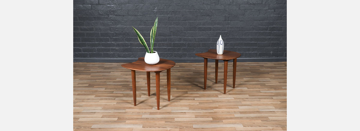 California Modern Sculpted Floating-Top Side Tables by Ace-Hi