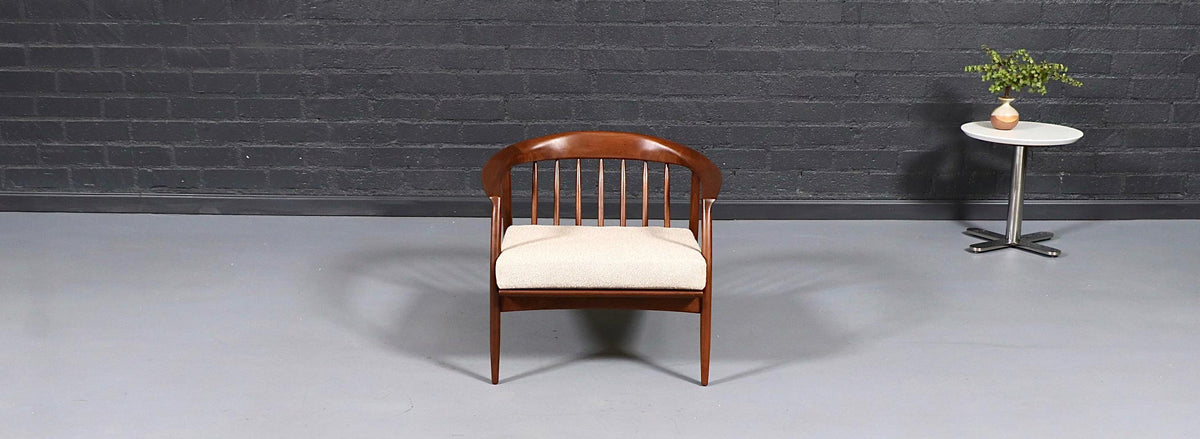 Milo Baughman Sculpted Walnut Lounge Chair for Thayer Coggin