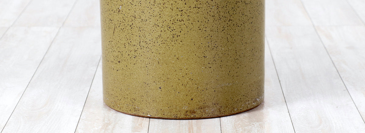 California Modern Pro Artisan Olive Green Stoneware Planter by David Cressey