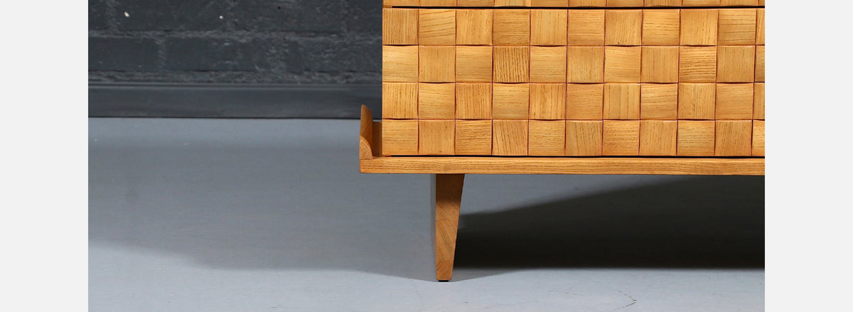 California Modernist "Basket Weave" Dresser by Paul Laszlo