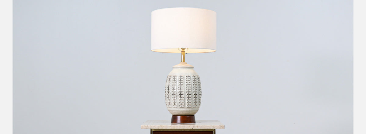 California Modern Glazed Ceramic Table Lamp by Bob Kinzie