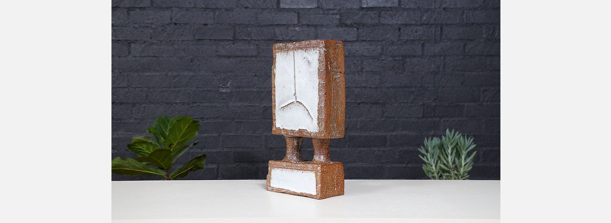 Vintage Glazed Ceramic Architectural Pottery Sculpture 