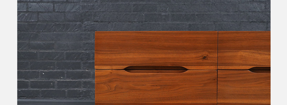 Mid-Century Californian Modernist Sculpted Walnut Dresser