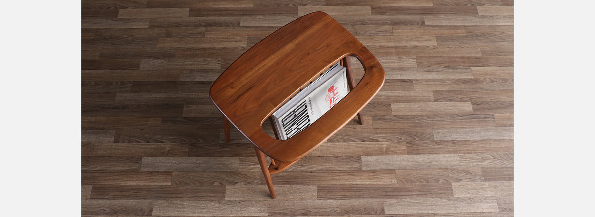Arthur Umanoff Spindle Side Table w/ Magazine Shelf
