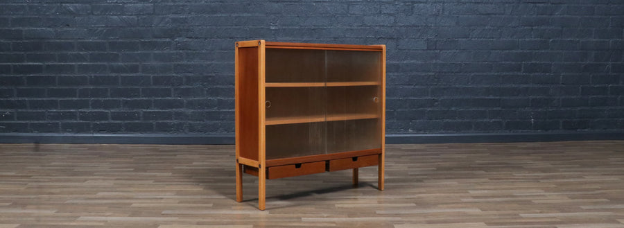 Bertil Fridhagen Teak & Oak Bookcase Cabinet for Bodafors